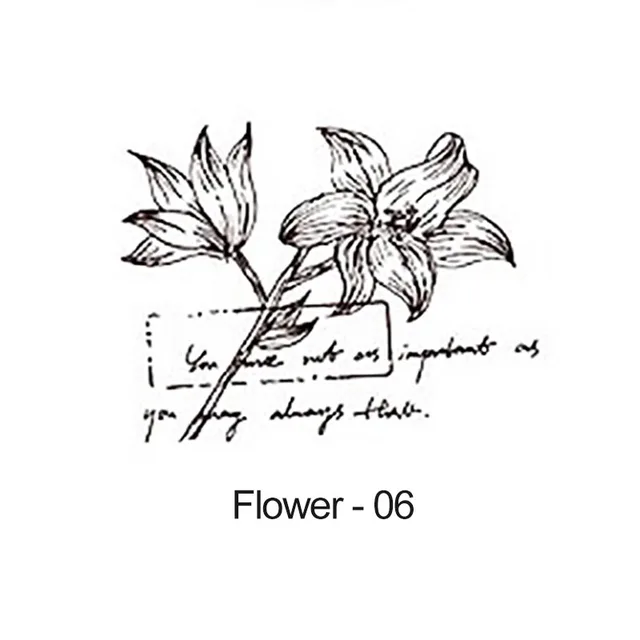 Stamps Vintage Cute Animal Stamp DIY Wooden Rubber Stamps For Scrapbooking Stationery Standard Stamp Flower