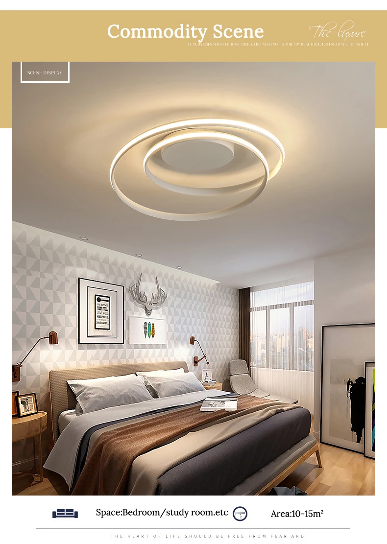 Современные светодиодные потолочные лампы для гостиной спальни Кабинета белый/черный цвет поверхностного монтажа Потолочный светильник