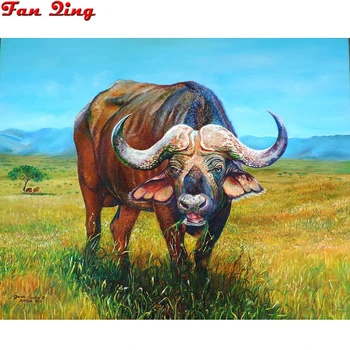 

diy Diamond Painting Bull 5D diamond mosaic full square drill diamond embroidery cross stitch animal cow picture home decor