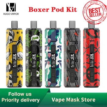 

Original Hugo Vapor Boxer AIO Pod Kit with 1500mAh Battery & 40W Output & 3.5ml Pod For MTL /DL Vaping E-cig Vape Kit VS Drag X