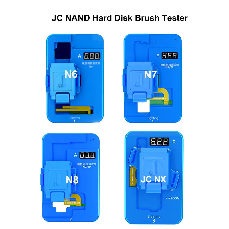 Full Set JC NAND Жесткий Диск щетка тестер N7 N8 NX для iPhone X/XS/XSMAX 7 7P 8 8P HDD Чистка тестирование - Color: Full Set