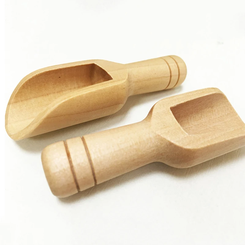 Cuillère en bois Naturel café thé herbes poudre cuillères Mini bonbons bain épices sel saveurs cuillères Gadget de cuisine outils de cuisine 1 pièce