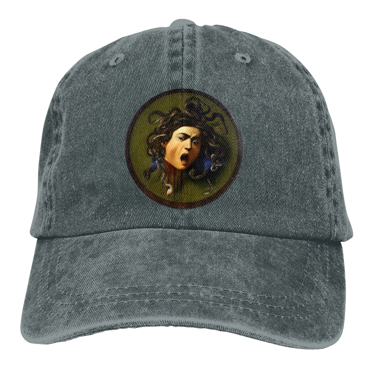 

Caravaggio Medusa Retro cotton Washed Baseball Cap Cowboy Hat Fitted Cap Snapback Hat for Men Women Casual Cap Sun Outdoor Cap