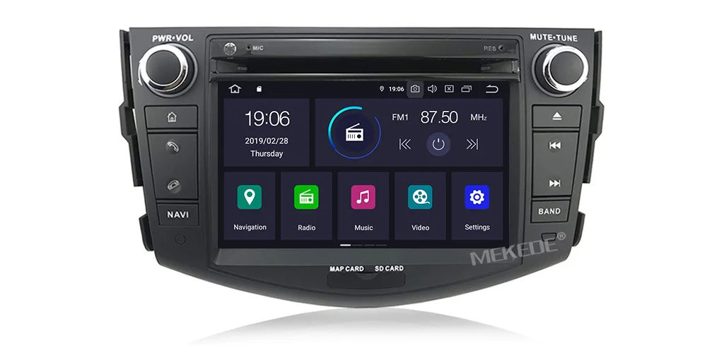 HD 4+ 64G PX5 Android 9,0 Автомобильный dvd плеер для Toyota RAV4 для Toyota Previa Rav 4 2007 2008 2009 2010 2011 2 din 1024*600 с gps навигацией, Wi-Fi, 8 ядер