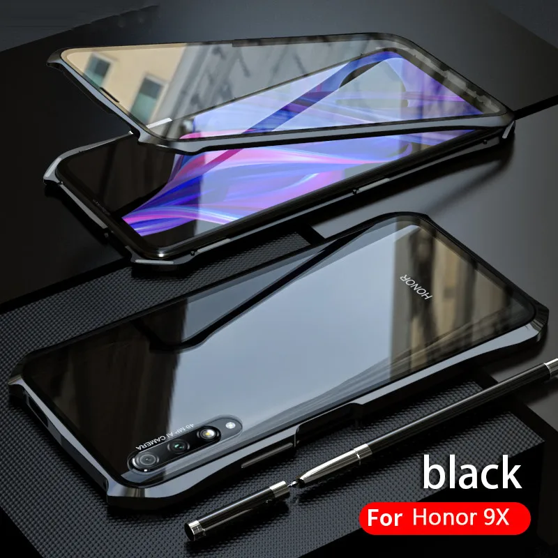 Чехол для huawei Honor 9X, чехол, двойное стекло в рамке, Магнитный чехол king, чехол для huawei Honor9X, Магнитный чехол все включено