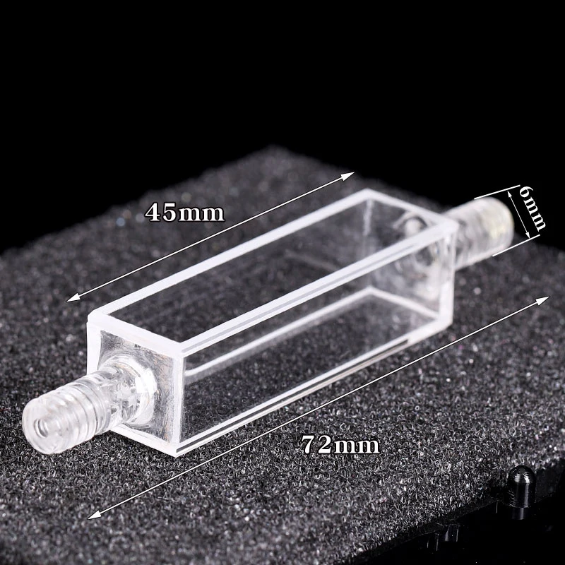 Flow 10mm, 3.5mL, 4 Windows, CRF, Flow Througth Cell, Quartz Fluorescence  Cuvette, FCTC10 Quartz Flow- Quartz Flow-through Cuvette With Threaded Connectors Threaded Conn