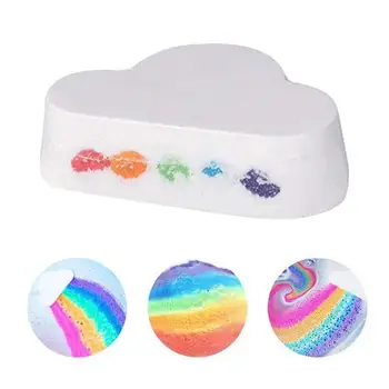 

110g Cloud Rainbow Bath Salt For Family Natural Exfoliating Moisturizing Cleaning Body Bubble Bath Salt