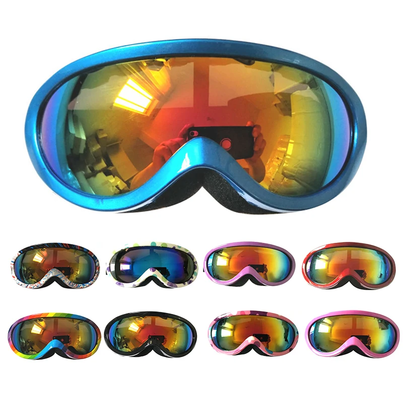 Детские лыжные очки для мальчиков и девочек, Высококачественная Зимняя Маска для сноубординга, разноцветные зимние уличные очки, детские лыжные очки