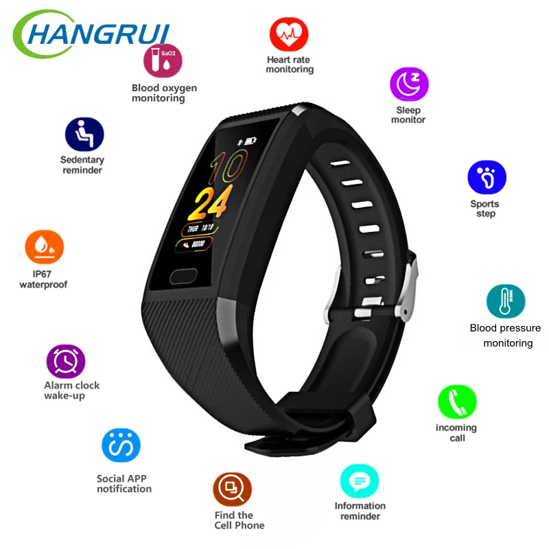 HANGRUI Новые смарт-часы для мужчин и женщин смарт-монитор сердечного ритма кровяное давление фитнес-трекер спортивный браслет часы для ios Android