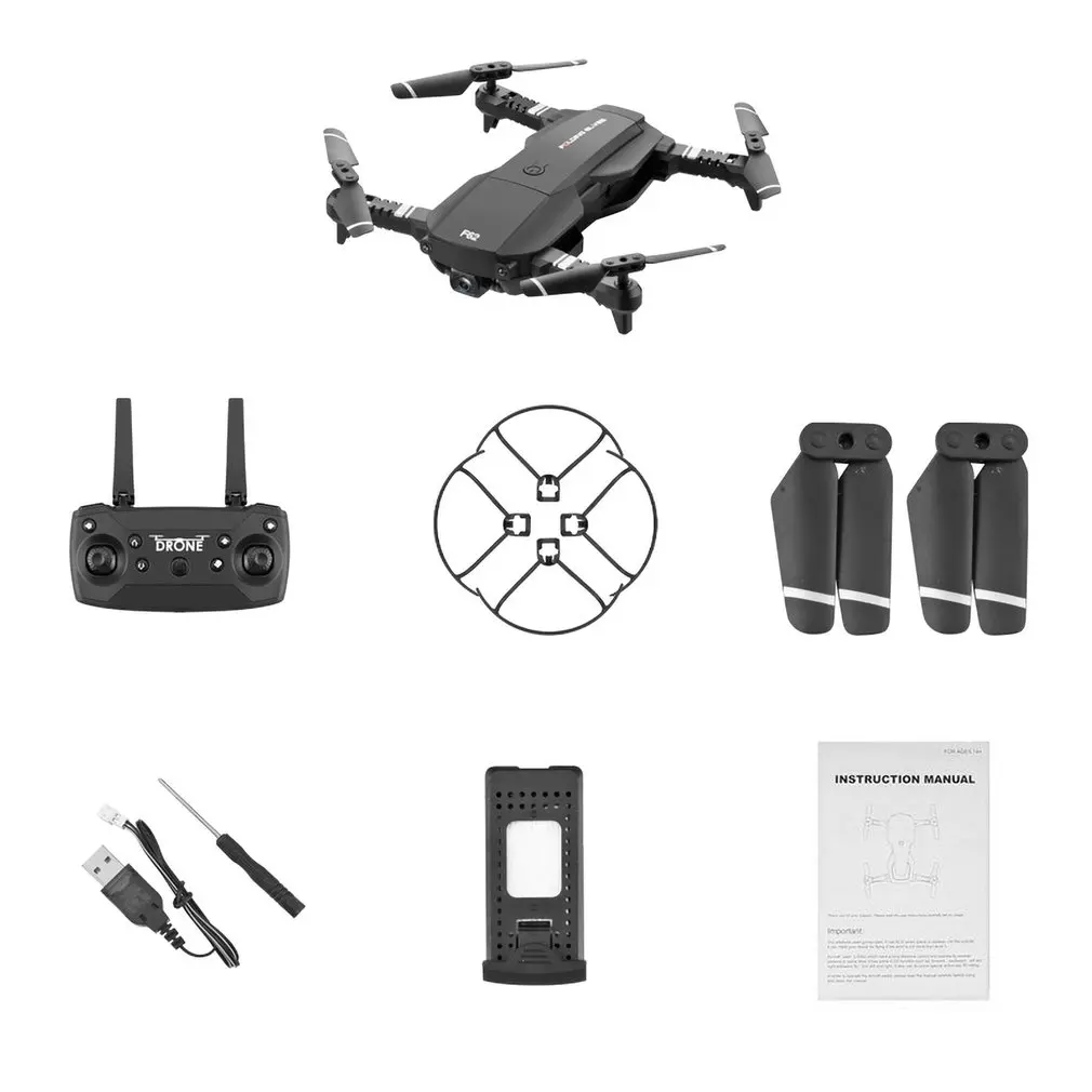 

F62 2.4G WIFI 0.3MP/4K 16MP HD Wide Angle Camera RC Drone Optical Flow Gesture Control Smart Follow RC Helicopter Drone Model