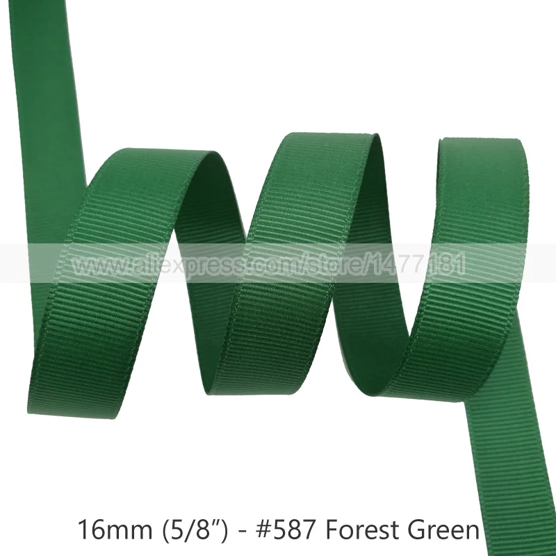 20 ярдов) 6 мм 9 мм 16 мм 25 мм 38 мм 50 мм корсажная лента высокого качества полиэстер корсажная лента ручной работы - Цвет: 587 Forest Green