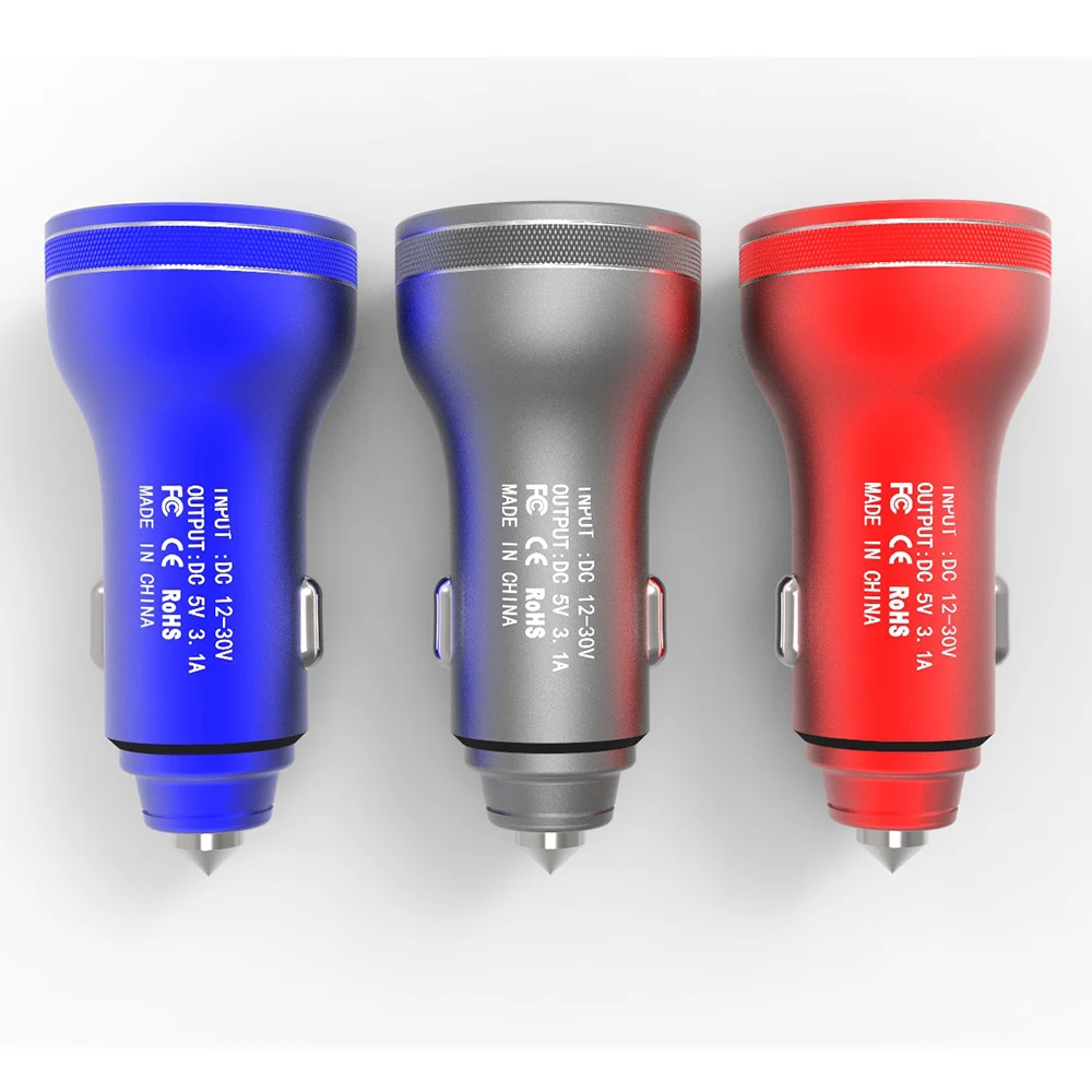 

QC 4.0 Dual USB 3.1A Quick Charging Car Charger Adapter Digital Display Automatically Adjust Output Current According To Devices