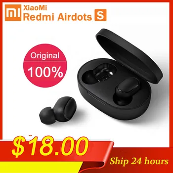

NEW Original Xiaomi Redmi Airdots S TWS Bluetooth Earphone Stereo bass BT 5.0 Eeadphones With Mic Handsfree Earbuds AI Control