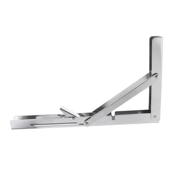 

Marine Folding Shelf Brackets 12inch, Max Load: 130lb Lightweight Stainless Steel Collapsible Angle Standing for Space Saving