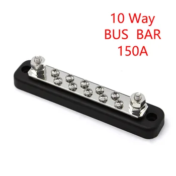 

10Way 150A Rated Block Caravan Terminal Ground Car Marine Bus Bar Auto Accessories For Boats Module Power Distribution Cover