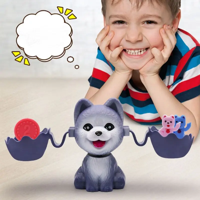 Kids Cute Dog Balancing Scale Math Game Fun Toy Learning Educational Gift for Children
