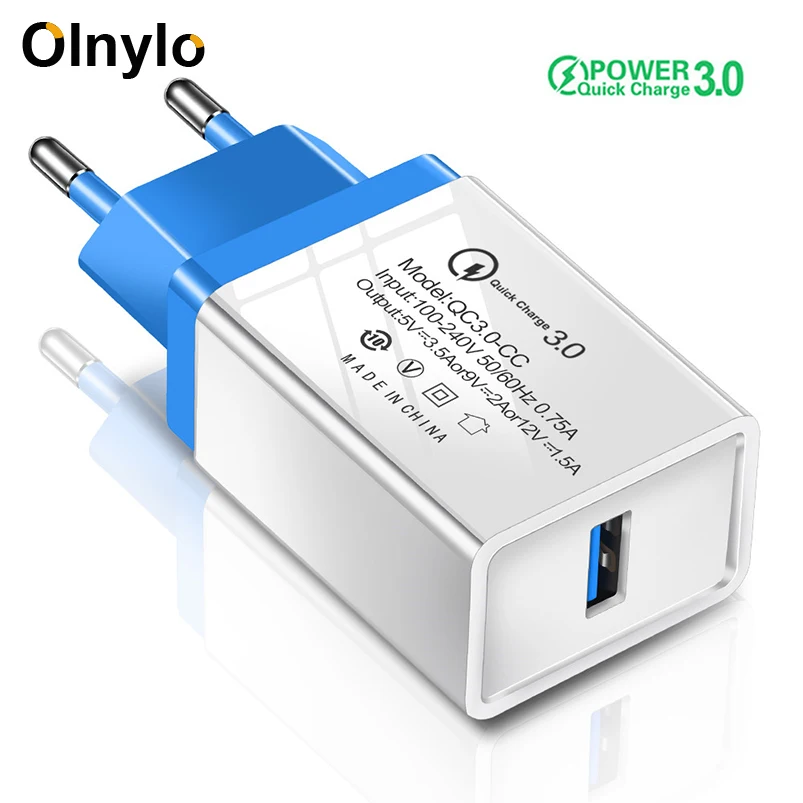 

Quick Charge 3.0 Fast Charging USB Portable Charger Mobile Phone Charger for IPhone XR 11 Pro Samsung Xiaomi 18W USB Chargers