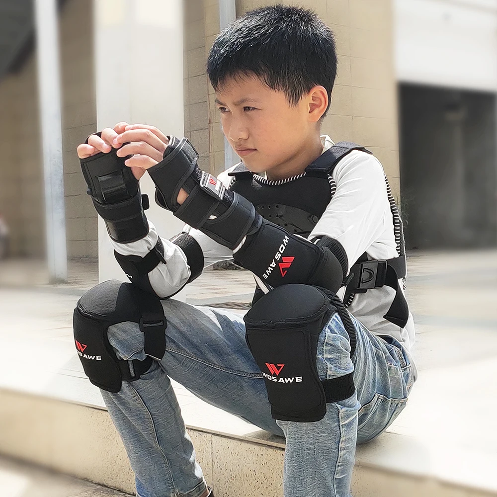Children Knee Pads Elbow Support MTB Bicycle Kneepads Scooter Cycling Roller Skating Skiing Downhill Bike Protector Kids | Спортивные