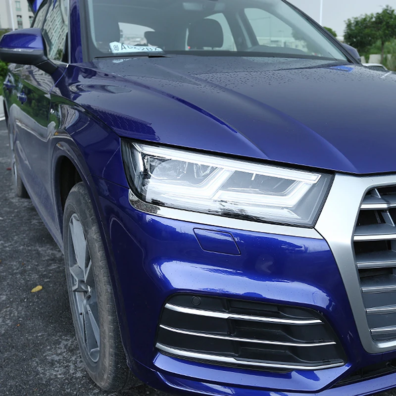 Для Audi Q5 FY автомобильный Стайлинг авто передний светильник наклейка Рамка накладка хромированная отделка внешние аксессуары