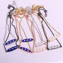 12 шт., Модные женские ювелирные изделия с эмалью из кристаллов, хороший металл, браслет с цепочкой