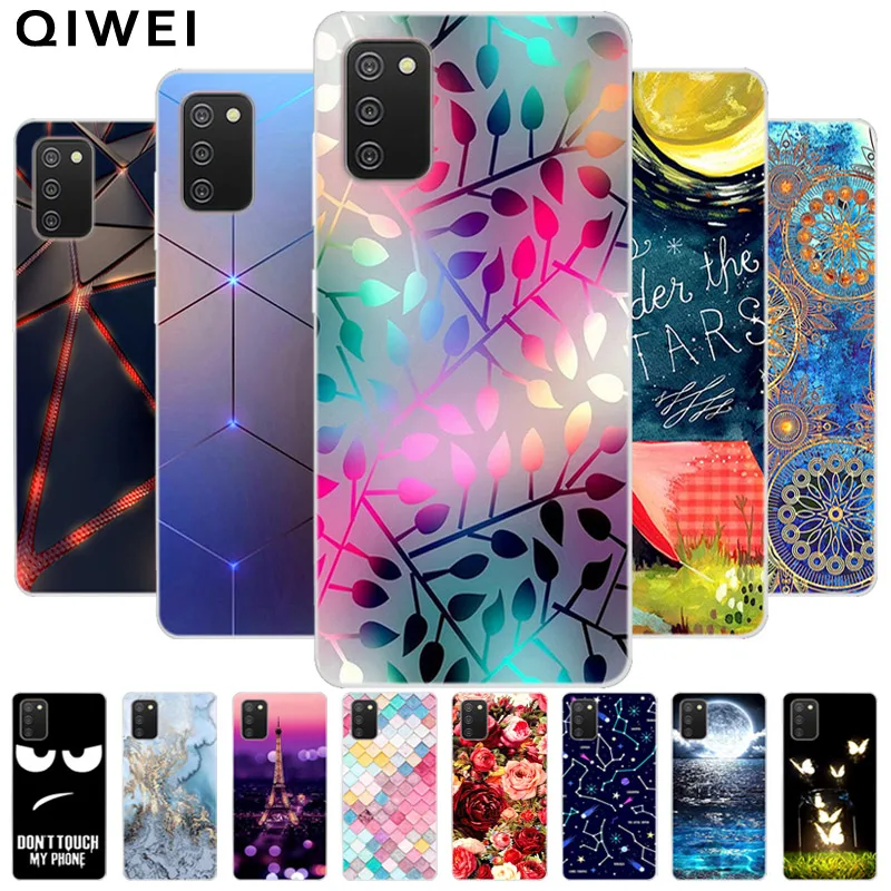 Funda de silicona con estampado para Samsung Galaxy A02S, carcasa trasera transparente de TPU suave para Samsung A02S de 6,5 pulgadas A 02S, 2020