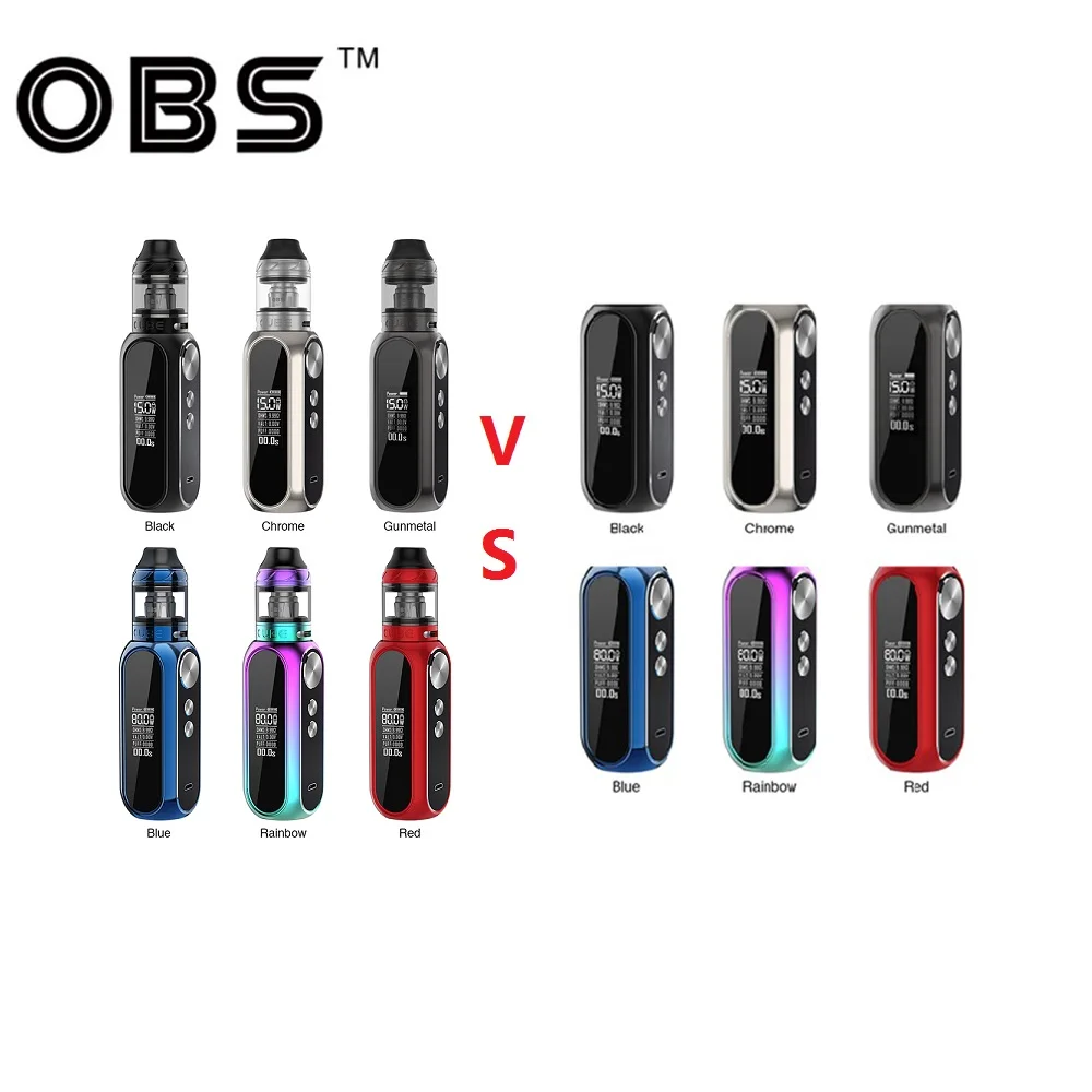 Оригинальный боксмод OBS Cube для VW 80 Вт аккумулятор 3000 мА/ч vs вейп набор с сетчатым