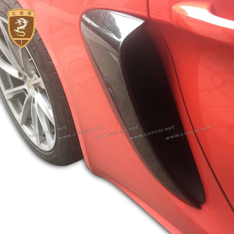 Подходит для Porsche 718 Cayman Boxster- заднее крыло вентиляционное отверстие отделка чехлы из углеродного волокна