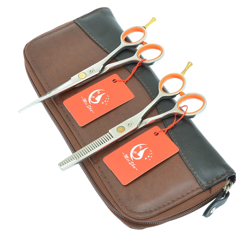 

Meisha 4/5/5.5 inch Japan Steel Barber Cutting Thinning Scissors Set Professional Hairdressing Shears Scissor Salon Tool HA0143