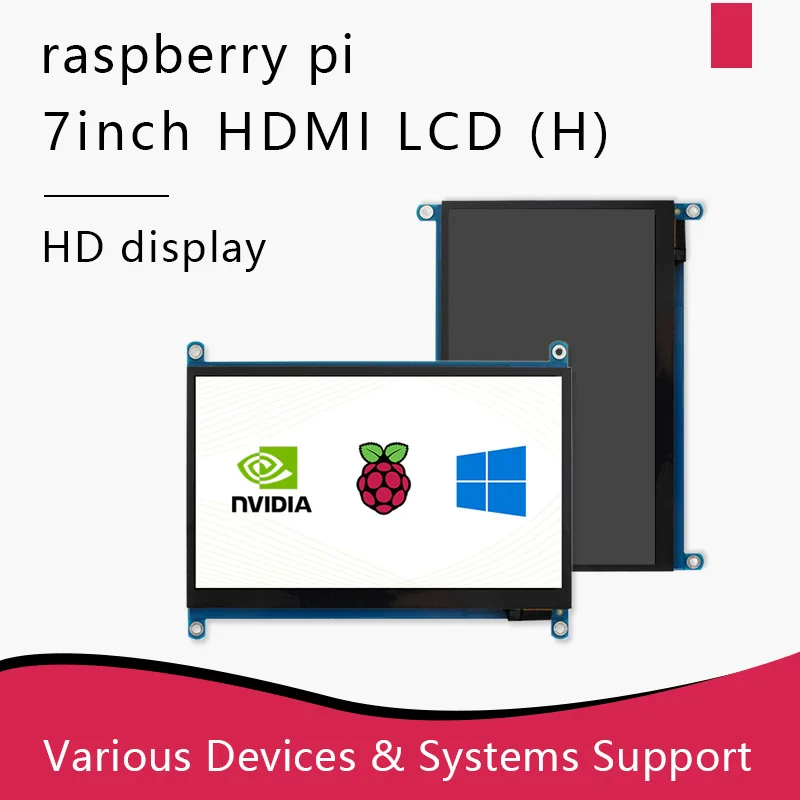 Сенсорный 7 дюймовый ёмкостный LCD монитор для Raspberry pi с разрешением 1024*600 HDMI.|screen