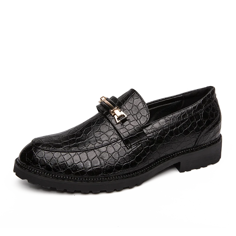 Brand spring and autumn new fashion breathable comfortable personality crocodile pattern casual high quality Loafers
