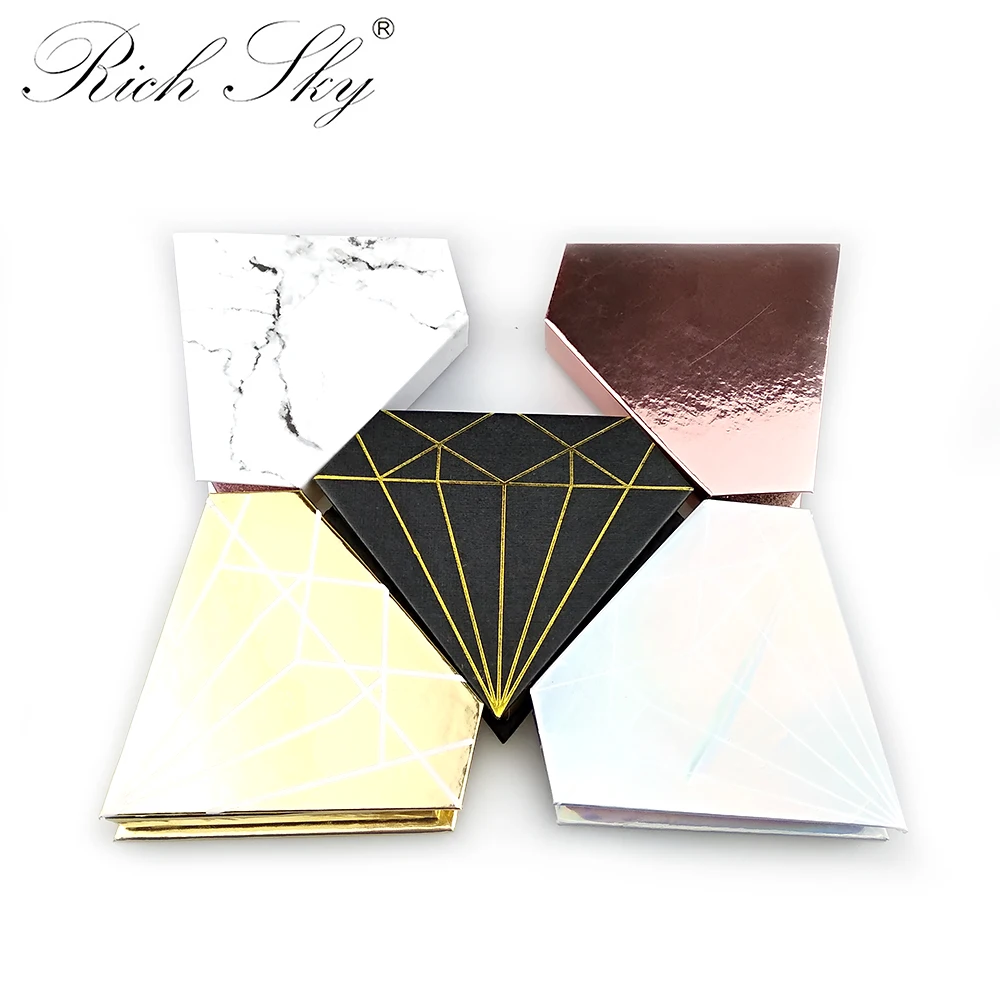 

Rich sky luxury diamond-shaped eyelash packing box 5boxes