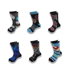 Cartoon Men and Women Winter Thick Warm High-Quality Tube Skateboard Socks Towel Socks