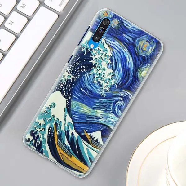 H04 Картины с изображением звездной ночи Ван Гог телефонные чехлы для samsung Galaxy A10 A20e A30 A40 A50s A60 A70 A80 A6 A7 A8 A9 в твердом переплете - Цвет: H04