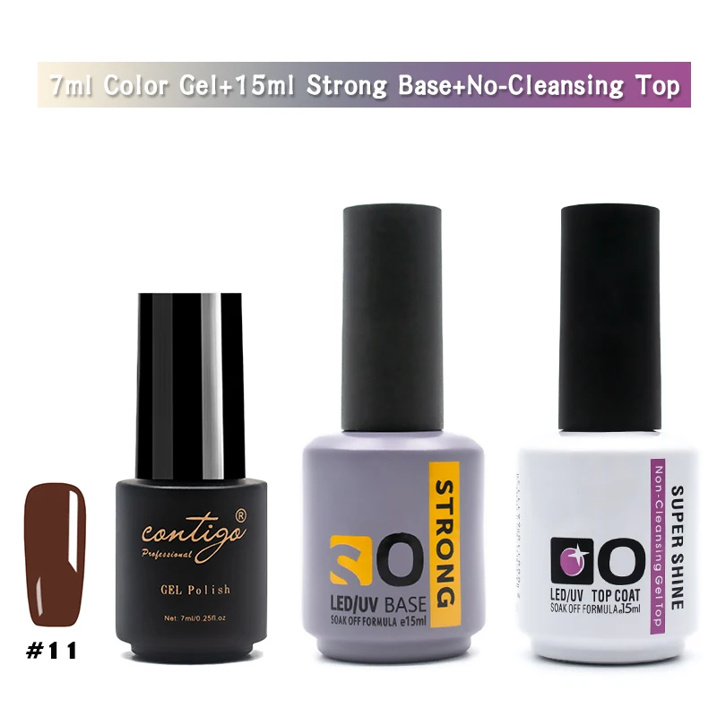7ml-11-STbase-(U) Прочный резиновый базовый набор для ногтей, Гель-лак для ногтей, Полупостоянный УФ-лак, Гибридный Гель-лак для ногтей, художественный лак - Цвет: 7ml-11-STbase-(U)