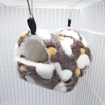 

Cute Small Pet Bird Parrot Hamster Soft Comfortable Nest Plush Hanging Hammock Nest House Sleeping Bed Warm Nest Pet Products