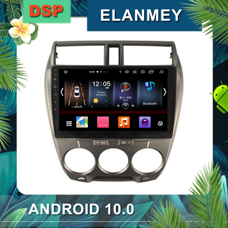 Новейший Android 10,0 автомобильный радиоприемник для HONDA CITY MT 2008-2011 Автомобильный мультимедийный навигационный стерео с DSP звуковым головным устройством Автомобильный gps