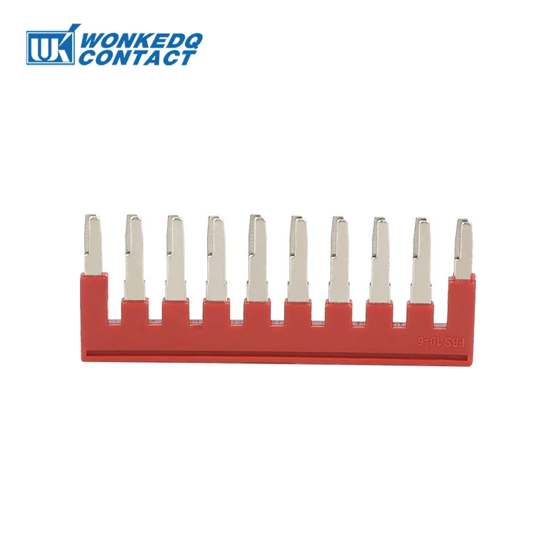 FBS 10-6 Jumper 2/3/4/5/10 Contacts PT4 ST4 Din Terminal Block Wire Connector Plug-In Bridge FBS2/FBS3/FBS4/FBS5-6 FBS10-6 1Pc din rail terminal block,jumper bridge,wire connectors