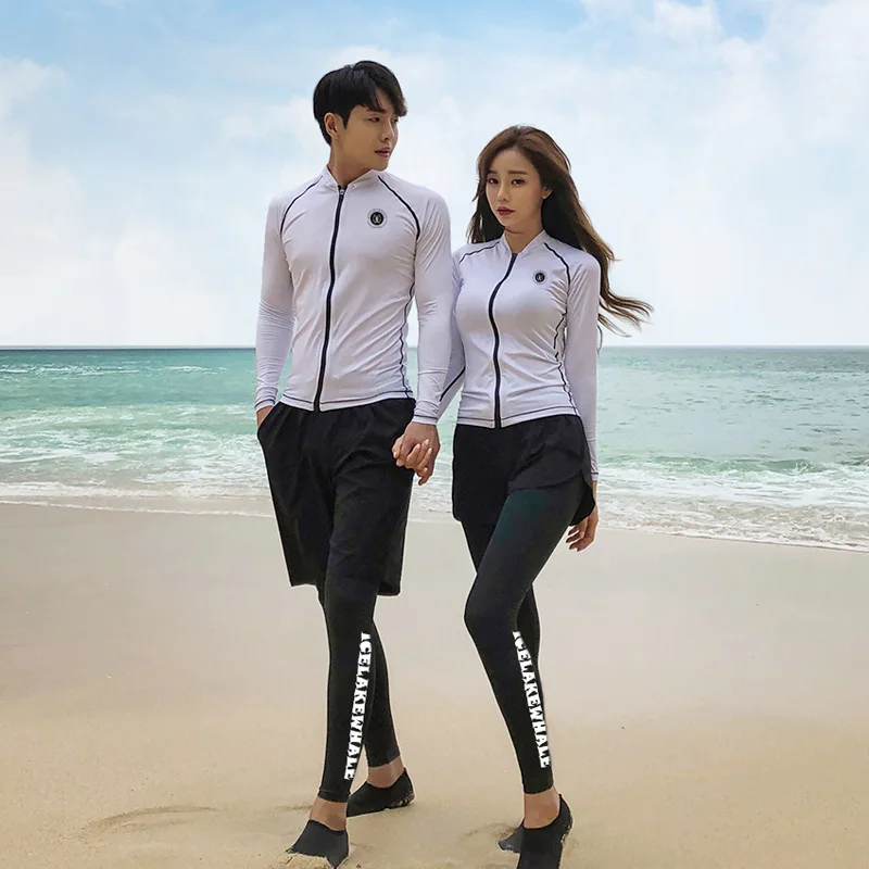 

Diving Suit Women's Split Type Long Sleeve Swimsuit Snorkeling Couples Women's Slimming Quick-Dry Wetsuit Jellyfish Clothing Set