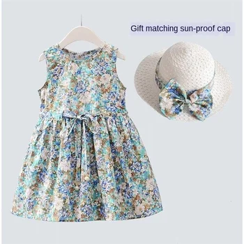 

Girls Kids Clothes Dresses For Children Clothing Dress Girl party Pure Cotton Summer 2020 Babies' Vest Skirt Princess Children's