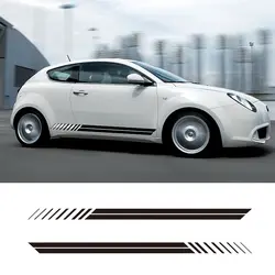 2 шт. автомобильные виниловые боковые полосы наклейки Авто графика наклейки марка Alfa Romeo Giulietta