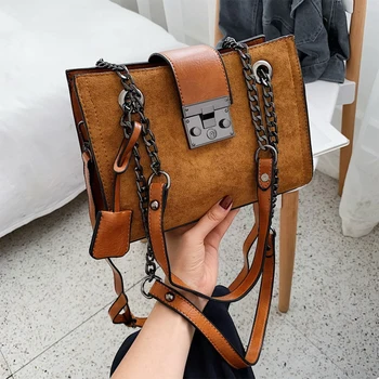 

Fashion Pu Leather Women's Handbags Large Capacity Crossbody Bags Shoulder Messenger Bag Design Casual Vintage Chain Bags Female