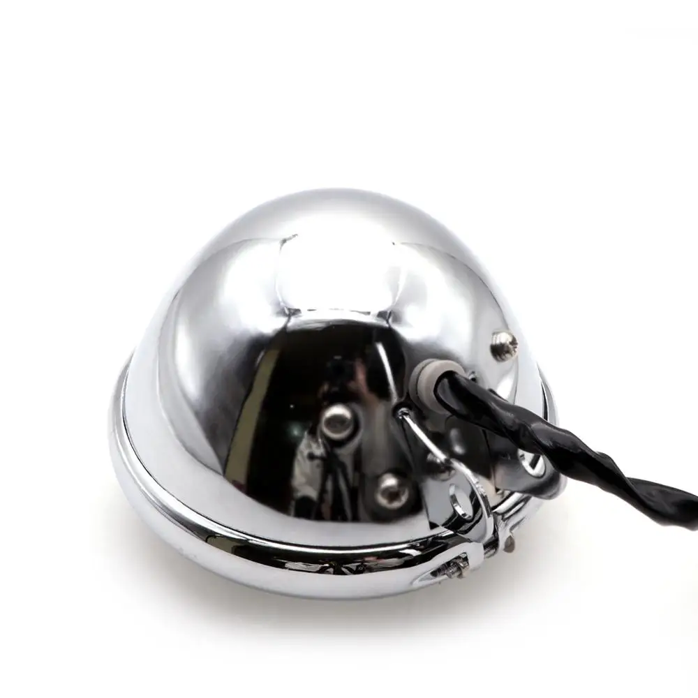 Хромированная алюминиевая галогенная передняя фара в стиле ретро E mark Подходит