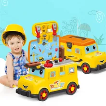 Инструменты для ремонта моделирования, игрушки для мальчиков, детский ящик для инструментов, гаечный ключ для хранения автобуса, пила, отвертка, ролевые игры, обучающие игрушки для детей