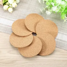 

50Pcs Round Shape Plain Natural Cork Coasters Wine Drink Coffee Tea Cup Mats Table Pad Placemats Dish Holder Kitchen Utensils