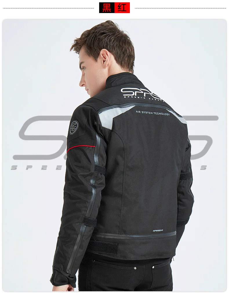 SPRS Motorcycle Jacket Protective Gear Men Waterproof Moto Jacket Reflector Motorbike Riding Clothing Motocross Off-Road Jacket