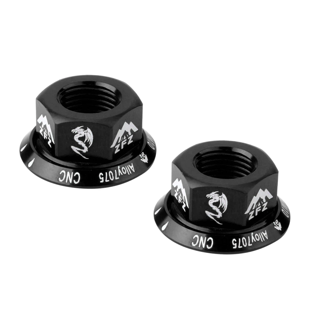 2Pcs Track Axle Nuts Bicycle Wheel BMX Road Track Fixie Vintage Rear/Front M10 Drums Screws