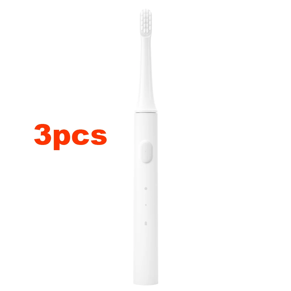 3pcs Xiaomi Mijia T100 звуковая электрическая зубная щетка для взрослых Водонепроницаемая ультра звуковая автоматическая зубная щетка USB перезаряжаемая для умного дома - Цвет: 3pcs
