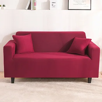 

Non Slip Universal Solid Polyester Washable With Elastic Bottom High Stretch Soft Furniture Protector Slipcover Sofa Cover