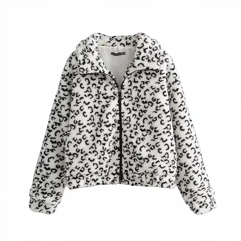 white leopard coat В стиле панк, леопардовая куртка с искусственным мехом ягненка, пальто для женщин, зима, утолщенное теплое пальто, уличная верхняя одежда Harajuku в стиле хип-хоп из искусственного меха - Цвет: white leopard coat