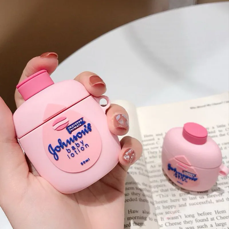 Новый чехол для наушников с Сердце брелок Airpods 2 милый розовый Силиконовый